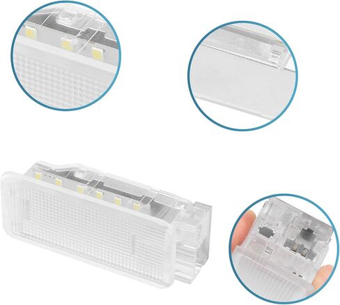 ACROPIX سيارة خارجية LED رقم الترخيص لوحة ضوء أبيض مناسب لبيجو 206 207 306 307 - حزمة من 2 in Saudi Arabia