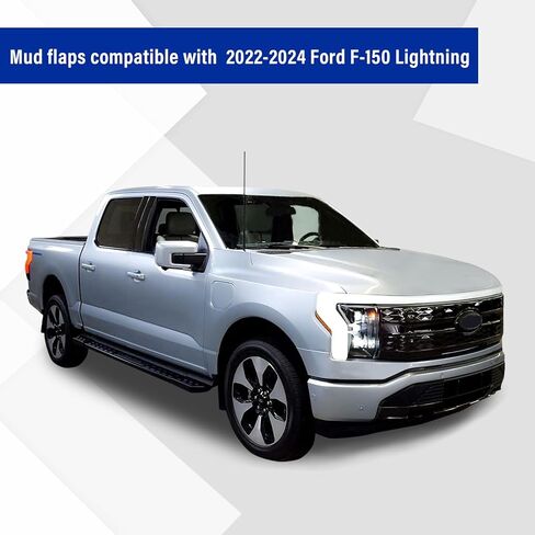 مجموعة اللوحات الطينية لـ 2022-2024 Ford F-150 Lightning Mud Flaps Kit الطين سبلاش الحرس الأمامي والخلفي 4-PC مجموعة الحاجز الطين الملحقات لا حاجة لحفر ثقوب in Saudi Arabia
