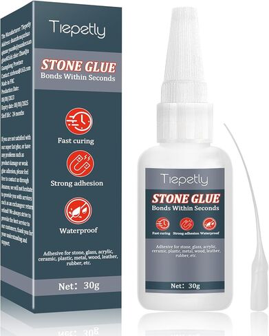 Stone Glue, 30g Glue for Ceramic Marble, Clear Super Glue for Stone to Stone, Stone and Other Material, Instant Super Glue for Ceramic, Rock, Granite, Stone and Tile in Kuwait