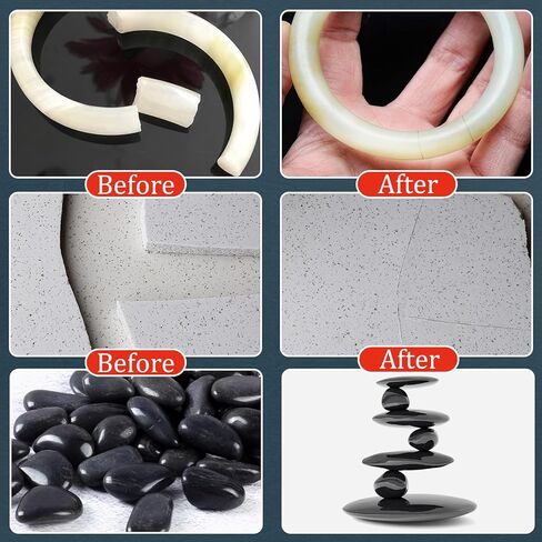 Stone Glue, 30g Glue for Ceramic Marble, Clear Super Glue for Stone to Stone, Stone and Other Material, Instant Super Glue for Ceramic, Rock, Granite, Stone and Tile in Kuwait