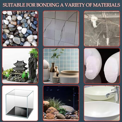 Stone Glue, 30g Glue for Ceramic Marble, Clear Super Glue for Stone to Stone, Stone and Other Material, Instant Super Glue for Ceramic, Rock, Granite, Stone and Tile in Kuwait