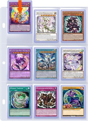 20 PCS Toploader Sleeves, 9 Pocket TopLoader Binder Pages for 3 Ring Binder, Trading Card Binder Pages Fit for 3"x 4" 35PT Toploaders in Kuwait