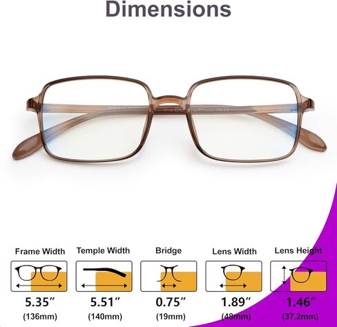 VISOONE Fashion مستطيلة خفيفة الوزن زرقاء حجب الضوء إطار متعدد الألوان للبنين والبنات لافرن in Kuwait