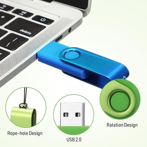 50 حزمة من محركات أقراص فلاش USB 2.0 سعة 32 جيجابايت، محركات أقراص USB محمولة كبيرة الحجم دوارة مع محرك أقراص فلاش دوار مزود بإضاءة LED للنسخ الاحتياطي لتخزين البيانات في المكتب والمدرسة in Saudi Arabia