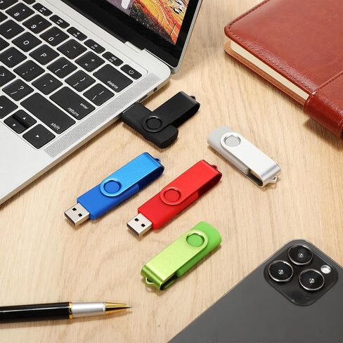 50 حزمة من محركات أقراص فلاش USB 2.0 سعة 32 جيجابايت، محركات أقراص USB محمولة كبيرة الحجم دوارة مع محرك أقراص فلاش دوار مزود بإضاءة LED للنسخ الاحتياطي لتخزين البيانات في المكتب والمدرسة in Saudi Arabia