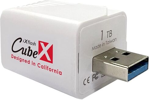 iXflash Cube Auto Photo Backup While Charging, 1TB USB Flash Drive for iPhone & iPad, Apple MFi USB 3.2 Type A Data Cube Photo Stick Backup Drive, External Hard Drive for iPhone with Free APP in Saudi Arabia