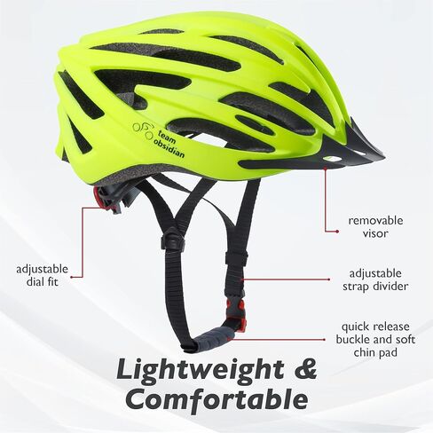 Team Obsidian Airflow Adult Bike Helmet - Lightweight Helmets for Adults with Reinforcing Skeleton - Unisex Bicycle Helmets for Women and Men - Comfortable and Breathable Cycling Mountain Bike Helmet in Saudi Arabia