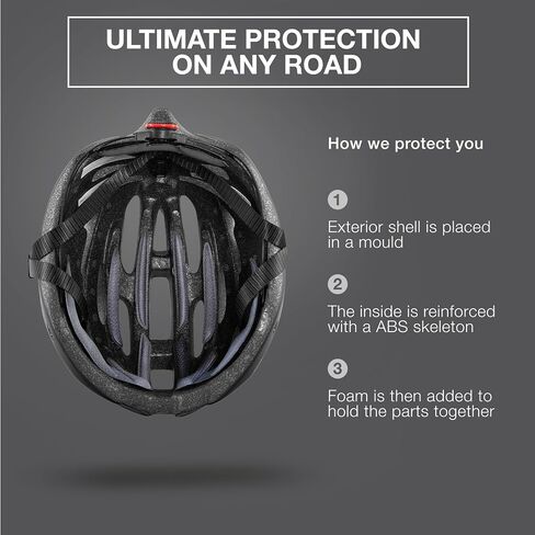 Team Obsidian Airflow Adult Bike Helmet - Lightweight Helmets for Adults with Reinforcing Skeleton - Unisex Bicycle Helmets for Women and Men - Comfortable and Breathable Cycling Mountain Bike Helmet in Saudi Arabia