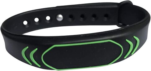 YARONGTECH MIFARE Classic 1K Wristband 13.56MHZ Black Silicone (Green-10pcs) in Saudi Arabia