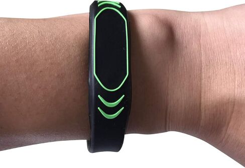YARONGTECH MIFARE Classic 1K Wristband 13.56MHZ Black Silicone (Green-10pcs) in Saudi Arabia