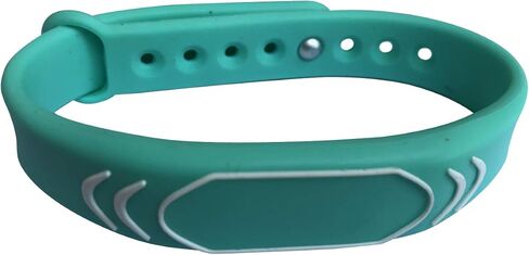 YARONGTECH MIFARE Classic 1K Wristband 13.56MHZ Black Silicone (Green-10pcs) in Saudi Arabia