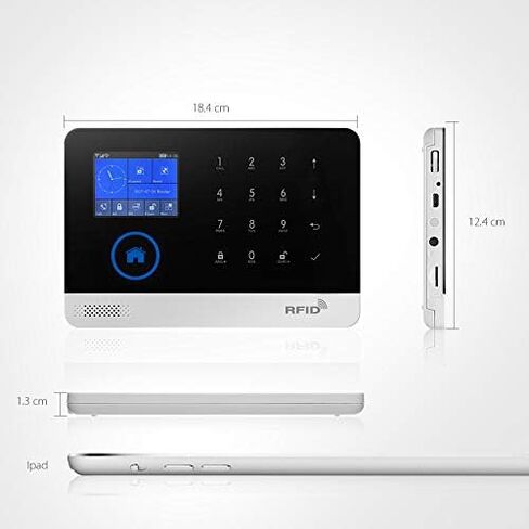 نظام إنذار ضد السرقة من WiFi GSM Tuya Wireless Home Office Security، التحكم في التطبيق، متوافق مع Amazon Alexa وGoogle Home، يدعم الوصول إلى RFID، طالب تلقائي مضاد للسرقة، سهل التركيب in Kuwait