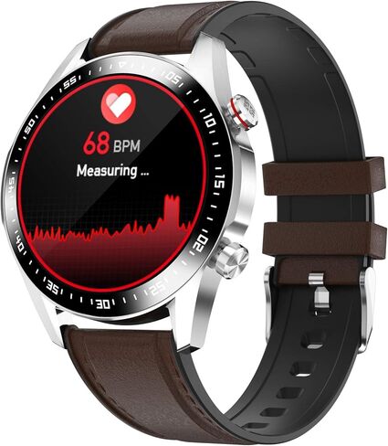 ساعة ذكية للرجال (إجراء مكالمة والرد)، متتبع اللياقة البدنية للرجال مع مراقبة ضغط الدم ومعدل ضربات القلب والنوم متوافق مع هواتف iOS وAndroid وعداد الخطى والسعرات الحرارية المقاوم للماء والجري in Kuwait