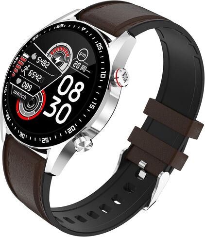 ساعة ذكية للرجال (إجراء مكالمة والرد)، متتبع اللياقة البدنية للرجال مع مراقبة ضغط الدم ومعدل ضربات القلب والنوم متوافق مع هواتف iOS وAndroid وعداد الخطى والسعرات الحرارية المقاوم للماء والجري in Kuwait