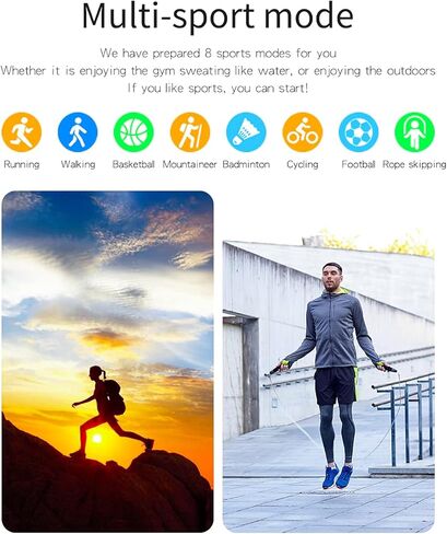 ساعة ذكية للرجال (إجراء مكالمة والرد)، متتبع اللياقة البدنية للرجال مع مراقبة ضغط الدم ومعدل ضربات القلب والنوم متوافق مع هواتف iOS وAndroid وعداد الخطى والسعرات الحرارية المقاوم للماء والجري in Kuwait