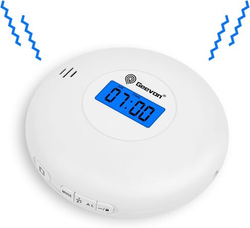 منبه جيفون بالاهتزاز للنوم الثقيل، شاكر السرير تحت الوسادة لضعاف السمع، الصم، منبه للسفر يعمل بالبطارية مع سلك USB، منبه مزدوج، إضاءة خلفية، أسود in Kuwait