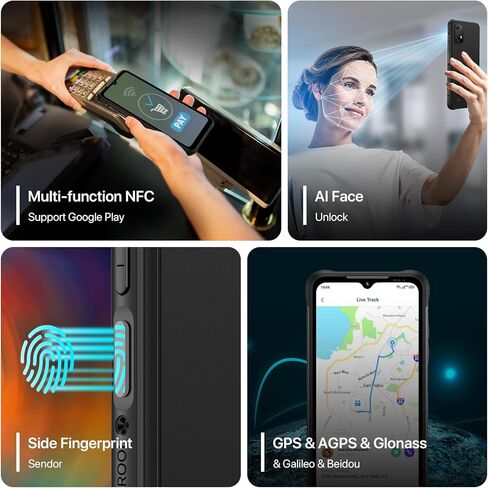 UMIDIGI هاتف ذكي متين غير مقفل، هواتف Bison X20 Android 13 المحمولة، هاتف مقاوم للماء IP68/IP69K، 6000 مللي أمبير في الساعة 12 (6+6)+128 جيجابايت/TF 1 تيرابايت، شاشة 6.53 بوصة NFC AGPS، هاتف متين خارجي 4G ثنائي الشريحة in Kuwait