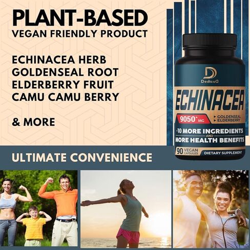 كبسولات إشنسا 11 في 1 تصل إلى 20: 1 مستخلص 9050 مجم - كمية كافية لمدة 3 أشهر - مع خاتم الذهب، البلسان، كامو كامو، الزنجبيل، الزعتر والمزيد - دعم صحة الجسم والجهاز المناعي - 90 كبسولة نباتية - غير معدلة وراثيًا in Kuwait