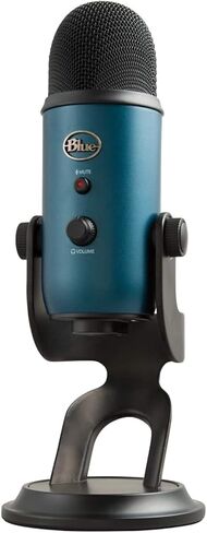 ميكروفون Logitech for Creators Blue Yeti USB للتسجيل والبث - أسود وأزرق مخضر (متجدد) in Saudi Arabia
