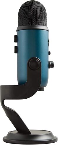 ميكروفون Logitech for Creators Blue Yeti USB للتسجيل والبث - أسود وأزرق مخضر (متجدد) in Saudi Arabia