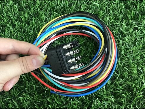 8 pin Trailer Connector,8 Way Trailer Connector Plug 36inch for LED Brake Tailgate Light Bars,Hitch Light Trailer Wiring Harness Extension Connector for Car Truck Boat(8 Way Square Plug) in Kuwait