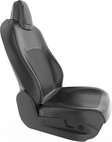 قطعتان من غطاء المقعد الأمامي للسيارة المبرد يناسب جميع موديلات تيسلا، وسادة مقعد سيارة مخصصة مع مروحة تبريد لطراز تيسلا 3 موديل Y 2017-2022، تغطية كاملة من الجلد المقاوم للماء، أسود in Kuwait