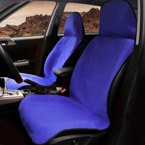 otoez منشفة العرق المقاومة للماء غطاء مقعد السيارة حصيرة السيارات حامي مقعد السيارة الأمامي لليوجا الجري السباحة كروسفيت الرياضيين الشاطئ الرياضة في الهواء الطلق، عالمية تناسب معظم المركبات، أسود 2PCS in Kuwait