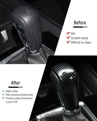 لـ 2023 2024 مازدا CX-50 ملحقات غطاء الكسوة الداخلية لمازدا 3 CX-30 2024 2020-2023 لمازدا CX50 2023 2024 غطاء مقبض ناقل الحركة للسيارة - ملحقات ألياف الكربون in Kuwait