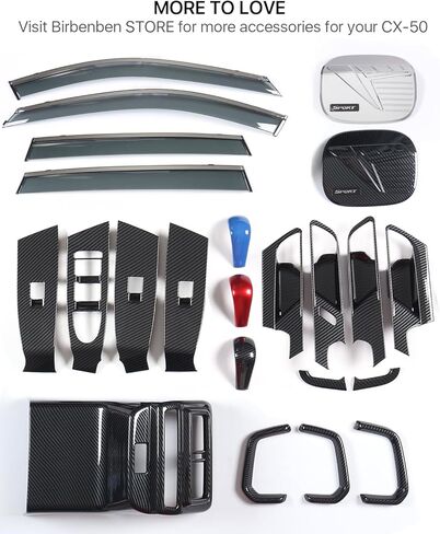 لـ 2023 2024 مازدا CX-50 ملحقات غطاء الكسوة الداخلية لمازدا 3 CX-30 2024 2020-2023 لمازدا CX50 2023 2024 غطاء مقبض ناقل الحركة للسيارة - ملحقات ألياف الكربون in Kuwait