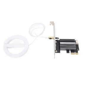 4174Mbps PCIe WiFi Card, 3 Band Bluetooth 5.2 Wireless Adapter for PC Desktop, for Win 10, 11, for Linux, with WiFi6E Technology (Extension Cable Antenna)