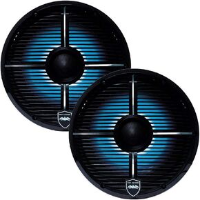 الأصوات الرطبة Revo 6-xWb أسود مغلق XW Grille 6.5 بوصة Marine LED مكبرات صوت محورية (زوج) (متجدد)