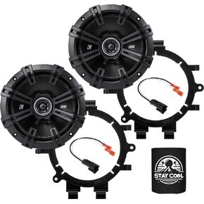 مكبرات الصوت Kicker 6.5 بوصة لـ GMC Yukon/XL/Denali 1995-2006 مجموعة ترقية - زوج من سلسلة DS مع محولات وتسخير ، Coaxial 6 1/2 Audio Door Door Smeker DSC650 ، 43DSC6504