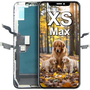 لاستبدال شاشة iPhone XS MAX 6.5 بوصة ، شاشة LCD لمجموعة أرقام الشاشة التي تعمل باللمس متوافقة مع الطراز A1921 و A2101 و A2102 و A2103 و A2104 (بدون أدوات)