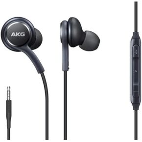 SAMSUNG in-Ear Stereo Headphones by AKG, 3.5mm Earbuds Galaxy with Microphone and Remote with Volume Buttons and Braided Cable (1 Pack Black)