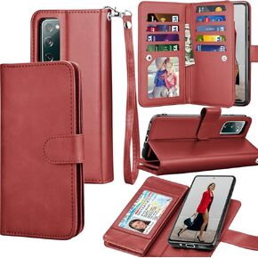 Tekcoo Wallet Case for Galaxy S20 FE 5G / Galaxy S20 Fan Edition, Luxury Cash Credit Card Slots Holder Carrying Folio Flip PU Leather Cover [Detachable Magnetic Hard Case] for Samsung S20 FE - Black