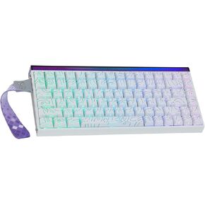 Epomaker Aula Hero84 He Wired Hall تأثير المفاتيح مع RGB Lightbox ، تشغيل 0.01 مم قابلة للتعديل ، وربط 8 كيلو هرتز ، و 0.125 مللي ثانية ، مفتاح المفتاح ، SOCD ، لوحة مفاتيح الألعاب المغناطيسية (طبوغرافية بيضاء)