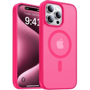 مغناطيسي لحالة iPhone 16 Pro ، [متوافق مع Magsafe] [حماية إسقاط من الدرجة العسكرية] [مكافحة الصفراء] الغطاء غير اللامع الواقي المقاوم للصدمة لحالة هاتف iPhone 16 Pro ، Black