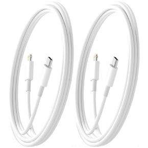 USB C to Lightning Cable [MFi Certified] iPhone Fast Charger 6FT 2Pack iPhone Charger Fast Charging Cable for iPhone 14 14 Pro Max 13 Pro Max 12 11 X XS XR 8 Plus, iPad, AirPods Pro