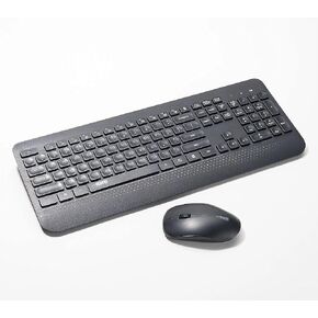 KM1 Wireless Keyboard and Mouse Combo, Slim, Quiet, 2.4 GHz with Single USB Receiver, Full-Size, Cordless, Durable & Low-Noise Design, Lag-Free, Modern & Colorful for Laptop & Desktop Computers