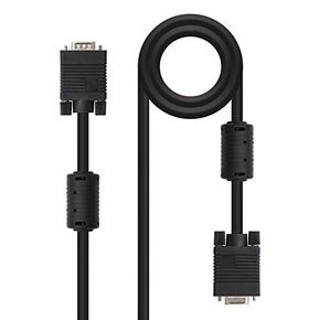 SVGA Cable with Ferrite for Monitor, Projector and PC, HDB15/M-HDB15/H, Black, 1.8mts [Spain]