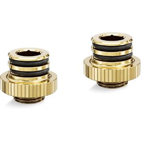Ekwb Ek-Quantum Torque Push-In Adapter M 7 ، Gold ، 2-Pack ، TR-3831109909010-2P