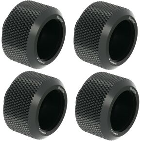 Barrow G1/4" to 16mm Hard Tubing Compression Fitting Anti- Slip, Anti-Off, 4-Pack (Black)