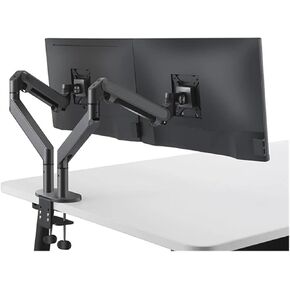 OZ-2 Dual Arm Monitor Mount Desktop Stand Full Motion Aluminum 17-32 Inch Monitor Stand Gas Spring Arm Loading 2-8 kg/Stand(Black)