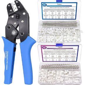 Taiss 560PCS JST Connector Kit,2.54mm 2/3/4/5/6Pin Housing+JST Crimping Tool with 580PCS JST PH Connector kit 2.0mm 2/3/4/5/6Pin Housing