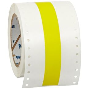 Brady RCM-637-1.0-YL Self-Extinguishing Tedlar Bradywrap Dot Matrix Printable Labels , Yellow (1 Roll, 1 Roll per Package)