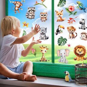 Sunflower Window Clings Spring Decorations Supply Summer Window Sticker Sunflower Window Decals Fall Window Decorations Autumn Clings Holiday Birthday Parties Bedroom Nursery Living Room Decor