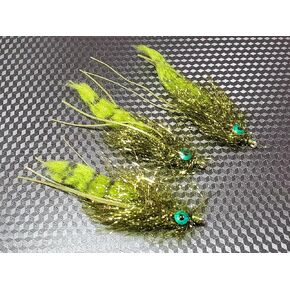 Redfish Crack, Redfish Crack Fly, Redfish Crack Streamer Fly, Redfish Slider 3 Pack Olive