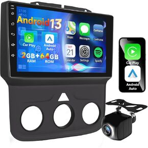 2G+64G Android 13 Car Radio Stereo for 2013 2014 2015 2016 2017 2018 Dodge Ram 1500 2500 3500 with Wireless Carplay/Android Auto 9 inch Touch Screen Head Unit with FM SWC GPS Navi Backup Camera