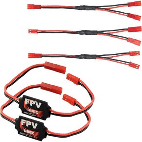 3A 5V DC-DC Converter Step Down UBEC Module & JST Plug Splitter,JST Male Female Y Parallel Cable Harness Wire