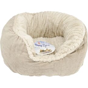 سرير مخصص للحيوانات الأليفة مزين بقطيفة منقوشة ومنطقة مخصصة للنوم من Ethical Pets, 21", Gray